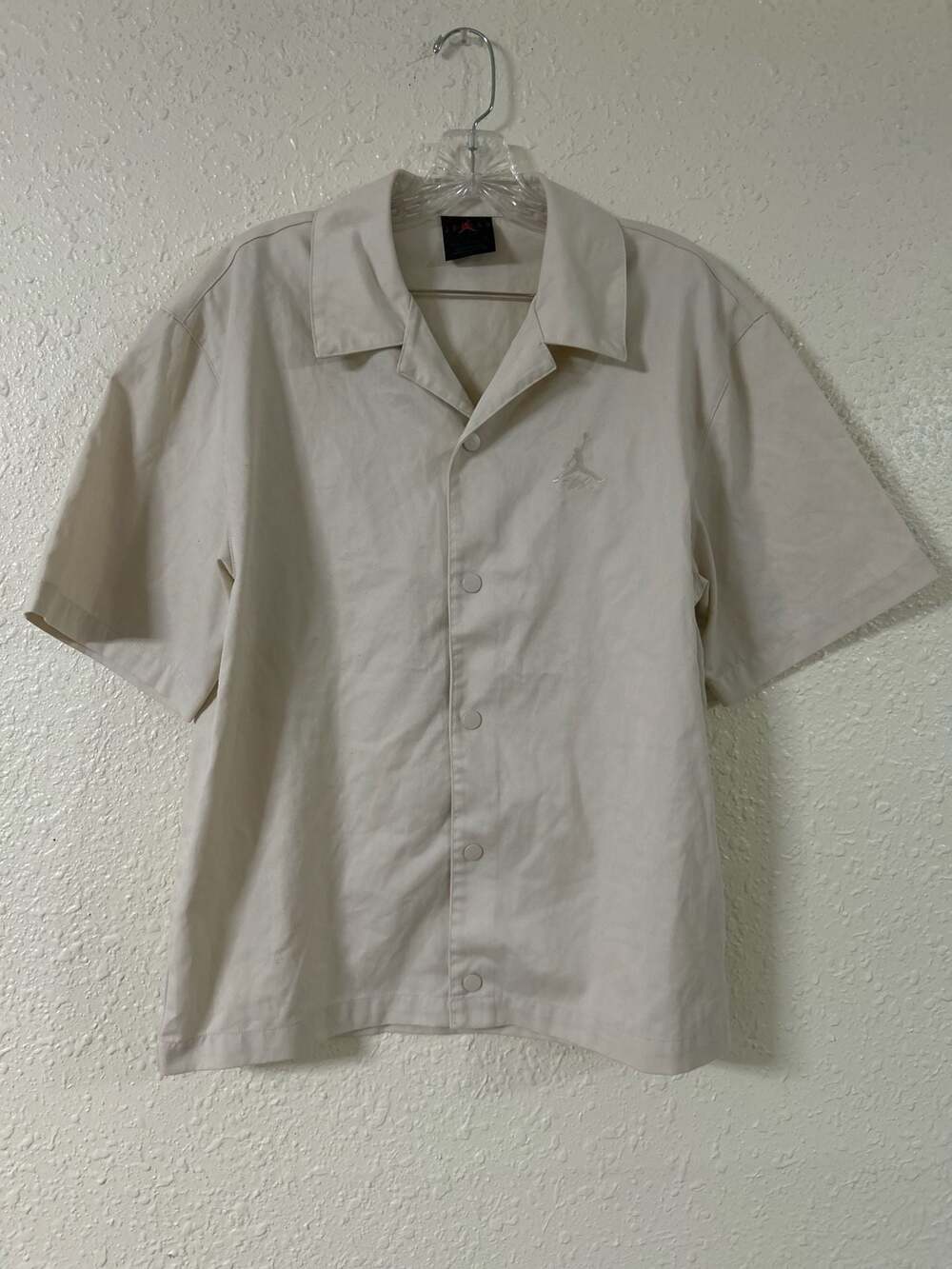 Jordan Essentials Statement Woven Camp Shirt in Light Brown